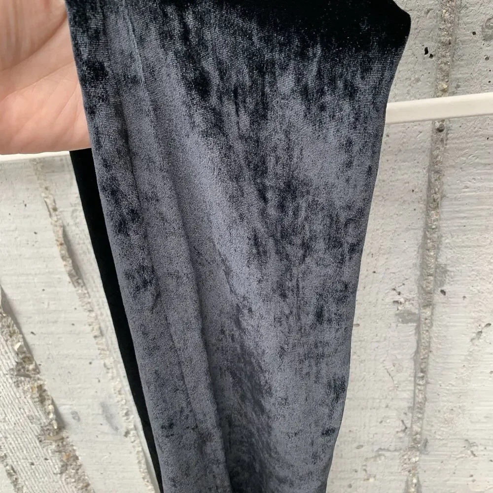 Dana Herbert Silk Velvet Infinity Scarf Black Luxury Handmade in USA